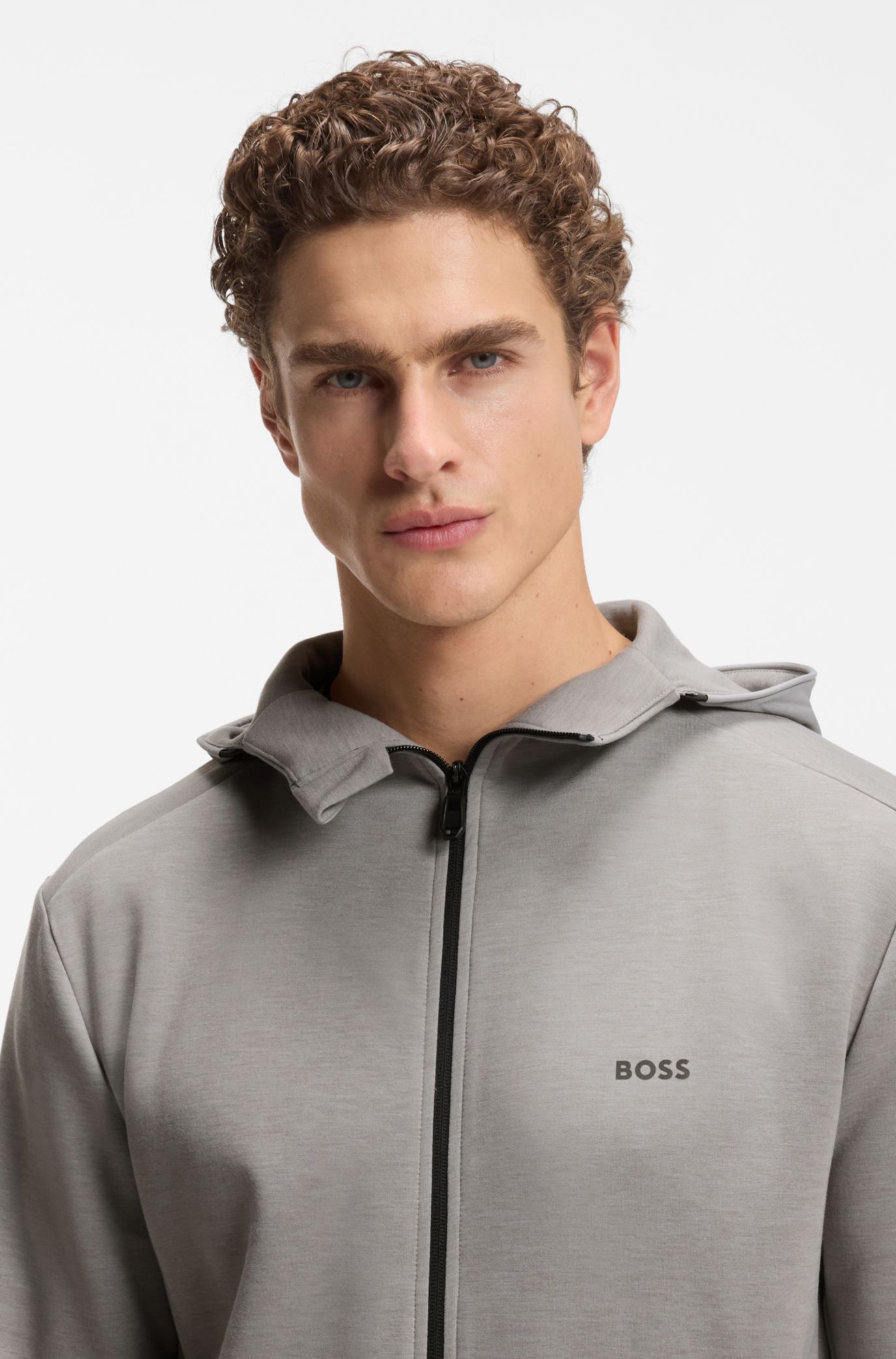 BOSS - アクティブ 防臭フーデッドジャケット リフレクターディテール