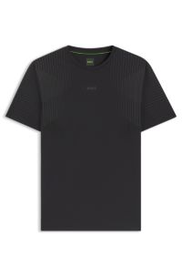 Slim-fit quick-dry T-shirt with reflective details, Black
