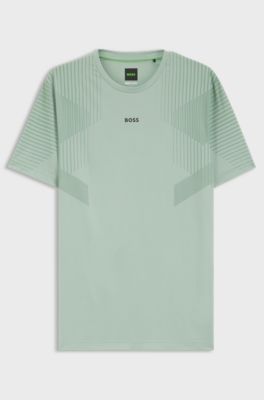 Slim-fit quick-dry T-shirt with reflective details, Light Green