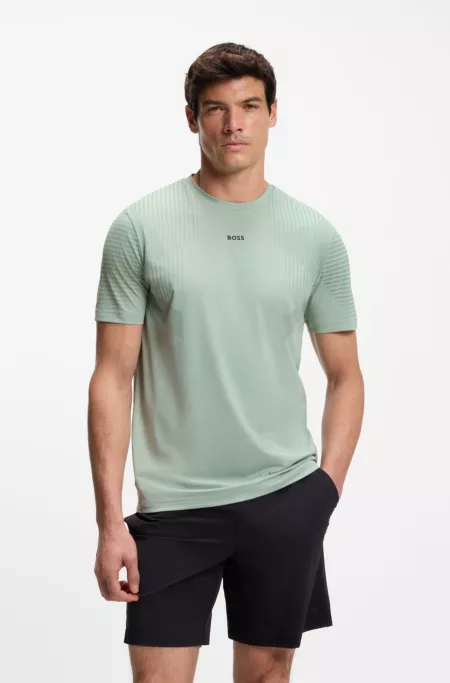 Slim-fit quick-dry T-shirt with reflective details