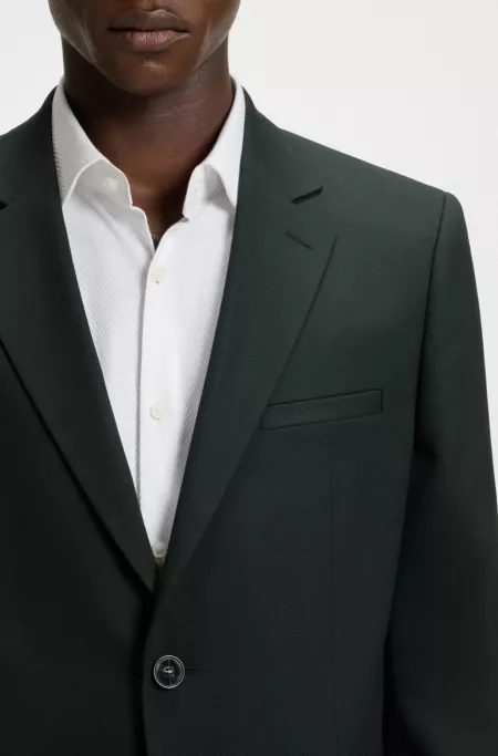 Extra-slim-fit suit in patterned performance-stretch cloth
