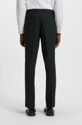 Costume Extra Slim en tissu stretch performant &agrave; motif, Vert sombre