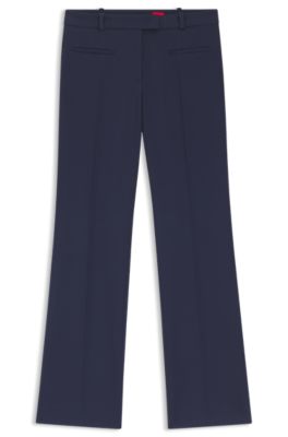 Slim-fit trousers with straight leg, Dark Blue