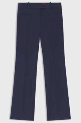 Slim-fit trousers with straight leg, Dark Blue