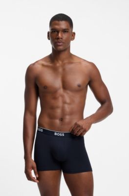 Dreierpack Boxershorts, Schwarz gemustert