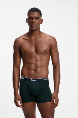 Dreierpack Boxershorts, Schwarz gemustert