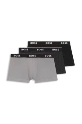 Three-pack of trunks with logo waistbands