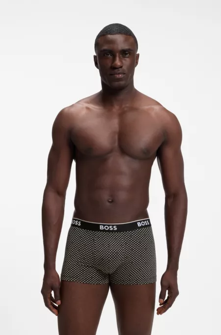 Three-pack of logo-detail trunks in stretch cotton