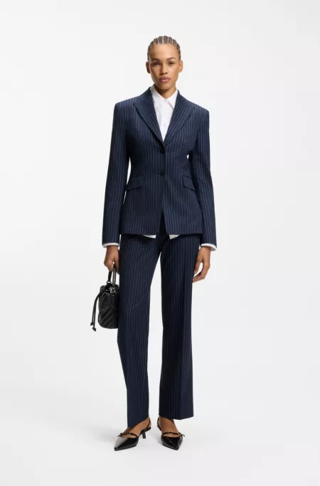 Regular-fit blazer with pinstripe