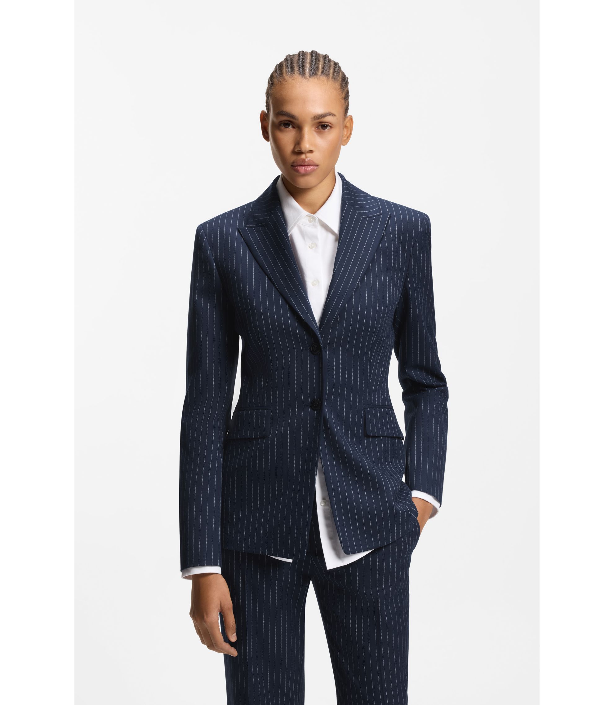 Regular-Fit Blazer mit Nadelstreifen