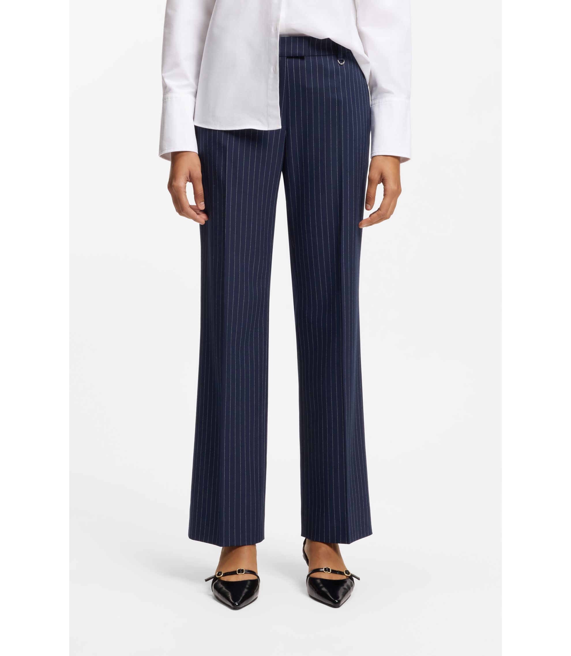 Slim-Fit Hose mit Nadelstreifen