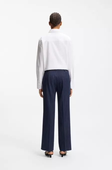Slim-fit trousers with pinstripe
