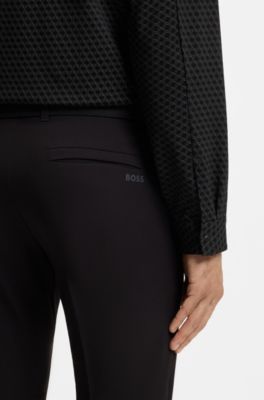 Regular-fit shirt in cotton jersey, Grey Patterned