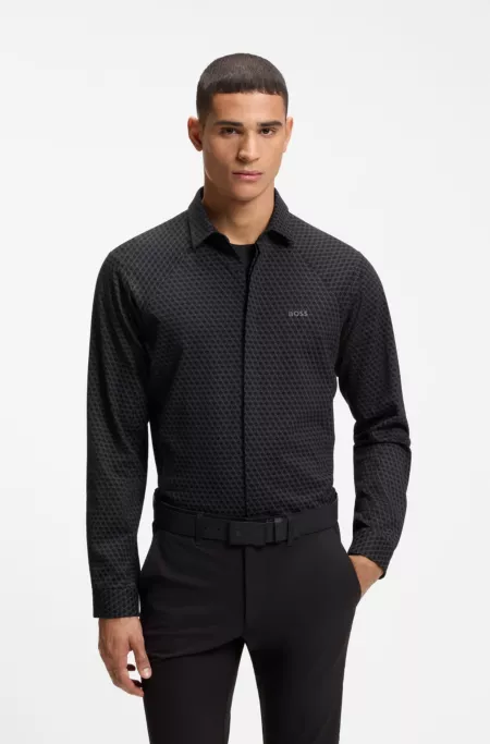 Regular-fit shirt in cotton jersey