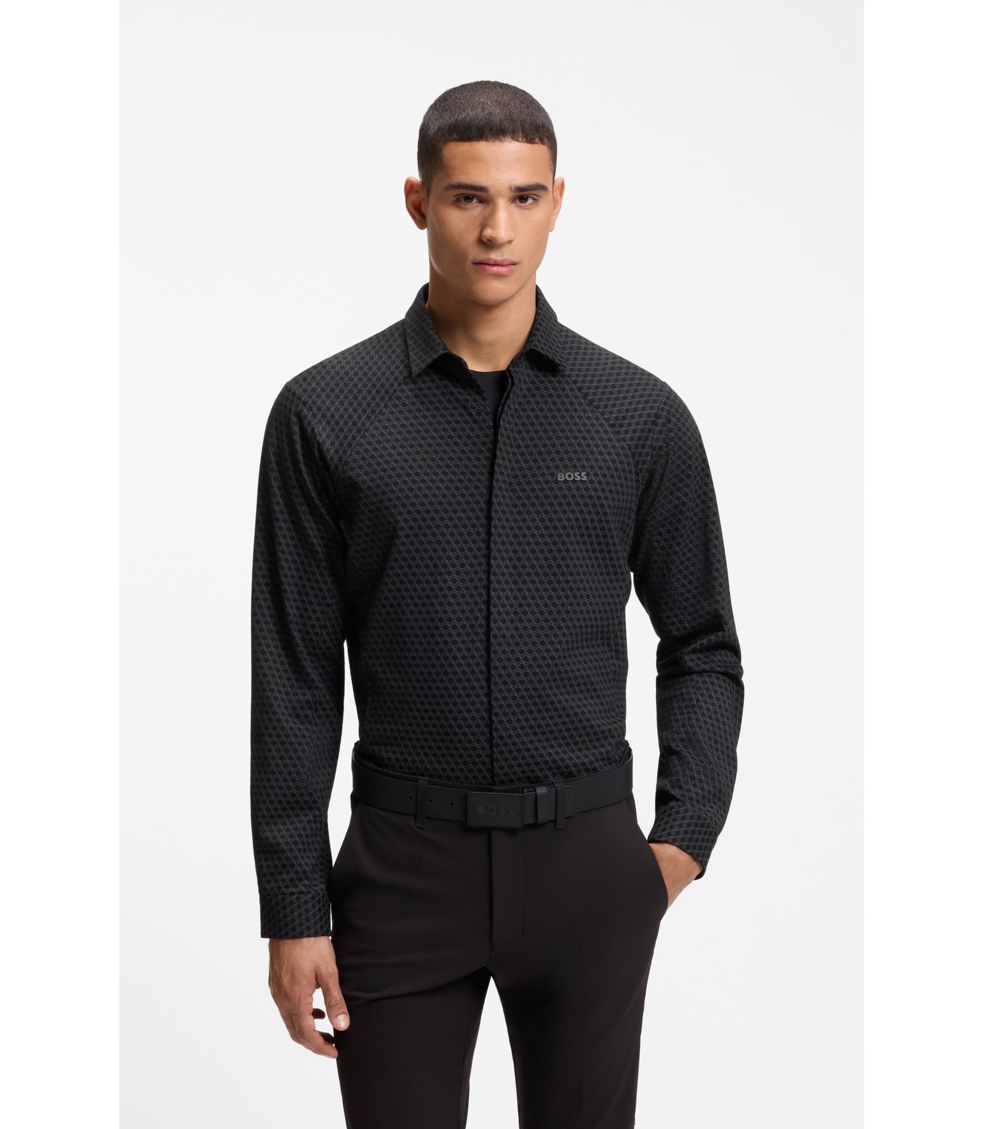 Regular-Fit Hemd aus Baumwoll-Jersey