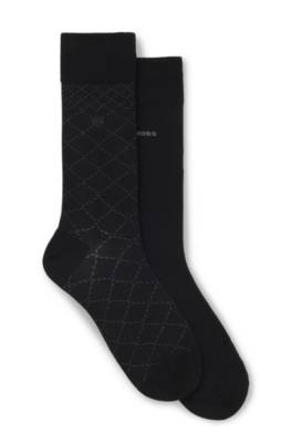 Two-pack of regular-length cotton-blend socks 1