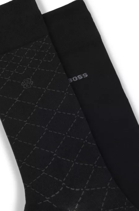 Two-pack of regular-length cotton-blend socks