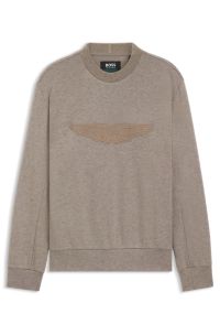 BOSS x ASTON MARTIN sweatshirt with wing detail, Light Brown