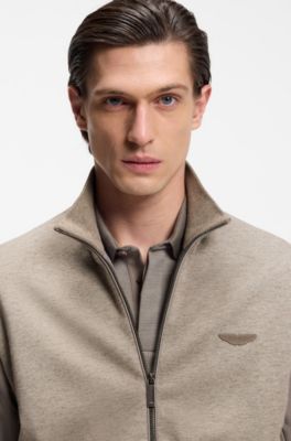 BOSS x ASTON MARTIN sweatshirt with wing detail, Light Brown