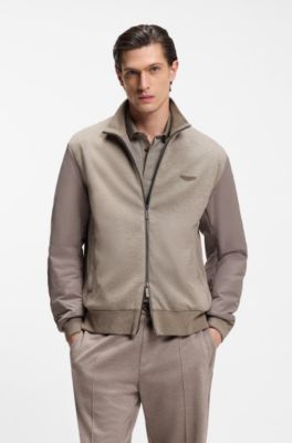 BOSS x ASTON MARTIN sweatshirt with wing detail, Light Brown