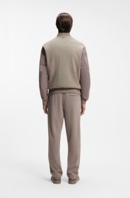 BOSS x ASTON MARTIN sweatshirt with wing detail, Light Brown