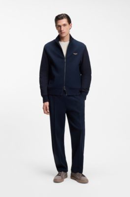 BOSS x ASTON MARTIN sweatshirt with wing detail, Dark Blue