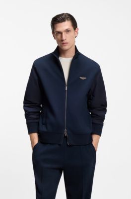 BOSS x ASTON MARTIN sweatshirt met vleugeldetail, Donkerblauw
