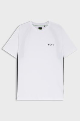 Slim-fit T-shirt in four-way stretch fabric, White