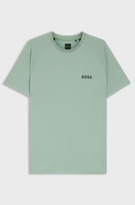 Slim-fit T-shirt in four-way stretch fabric, Light Green