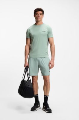 Szybkoschnący T-shirt slim fit z elastycznym materiałem 4-way, Jasnozielony