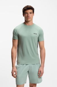 Quick-dry slim-fit T-shirt with four-way stretch, Light Green