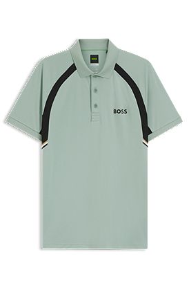 Quick-dry slim-fit polo shirt in stretch fabric