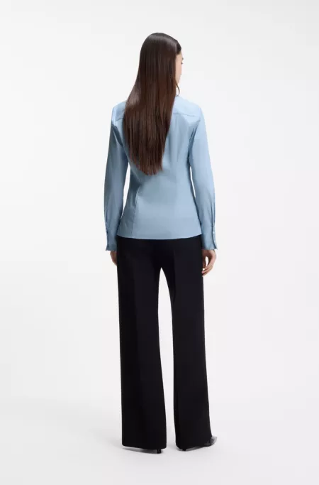 Chemisier Slim en twill de coton mélangé facile à repasser