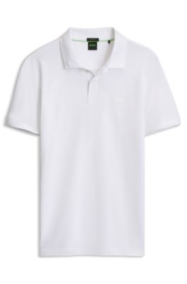 Cotton polo shirt, White