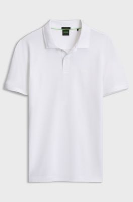 Cotton polo shirt, White