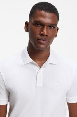 Cotton polo shirt, White