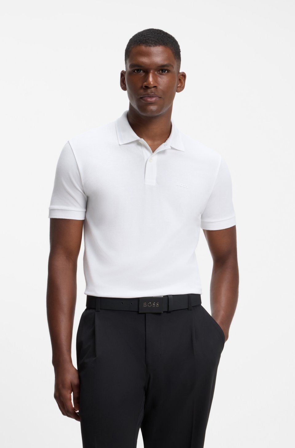 Cotton-piqué polo shirt