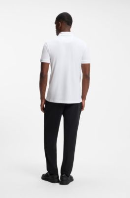Cotton polo shirt, White