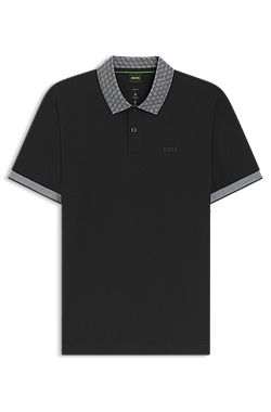Paddy polo shirt in stretch cotton with moisture management
