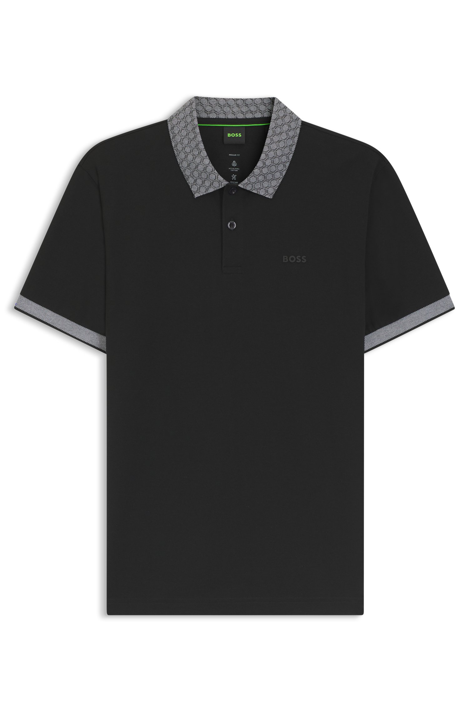 Boss Paddy polo shirt in stretch cotton with moisture management pikéer herr