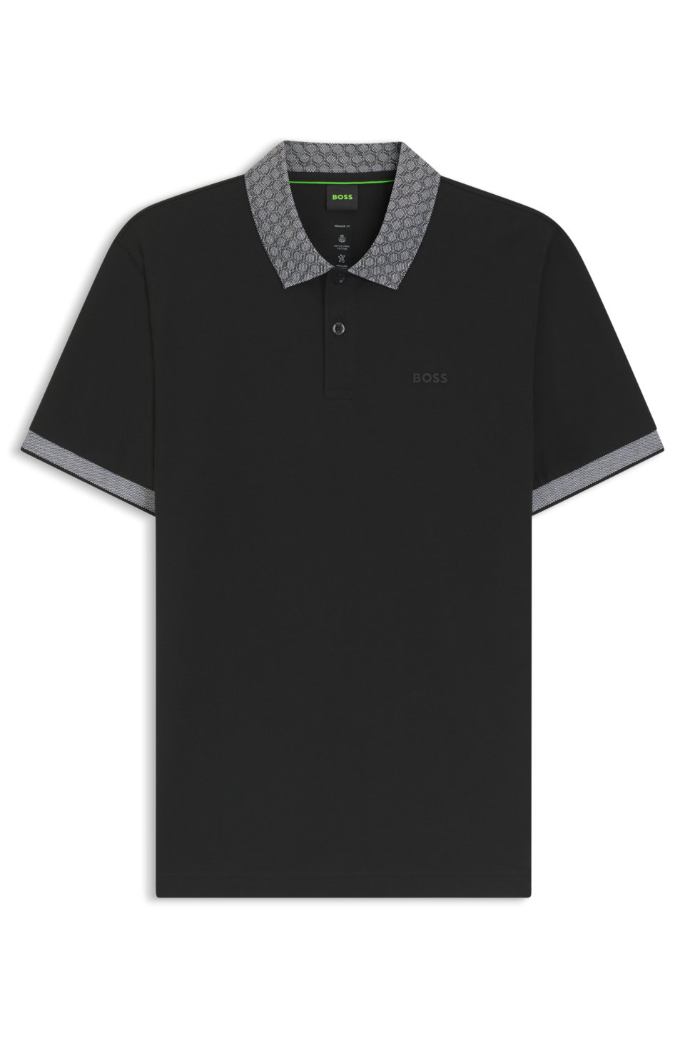 Paddy polo shirt in stretch cotton with moisture management