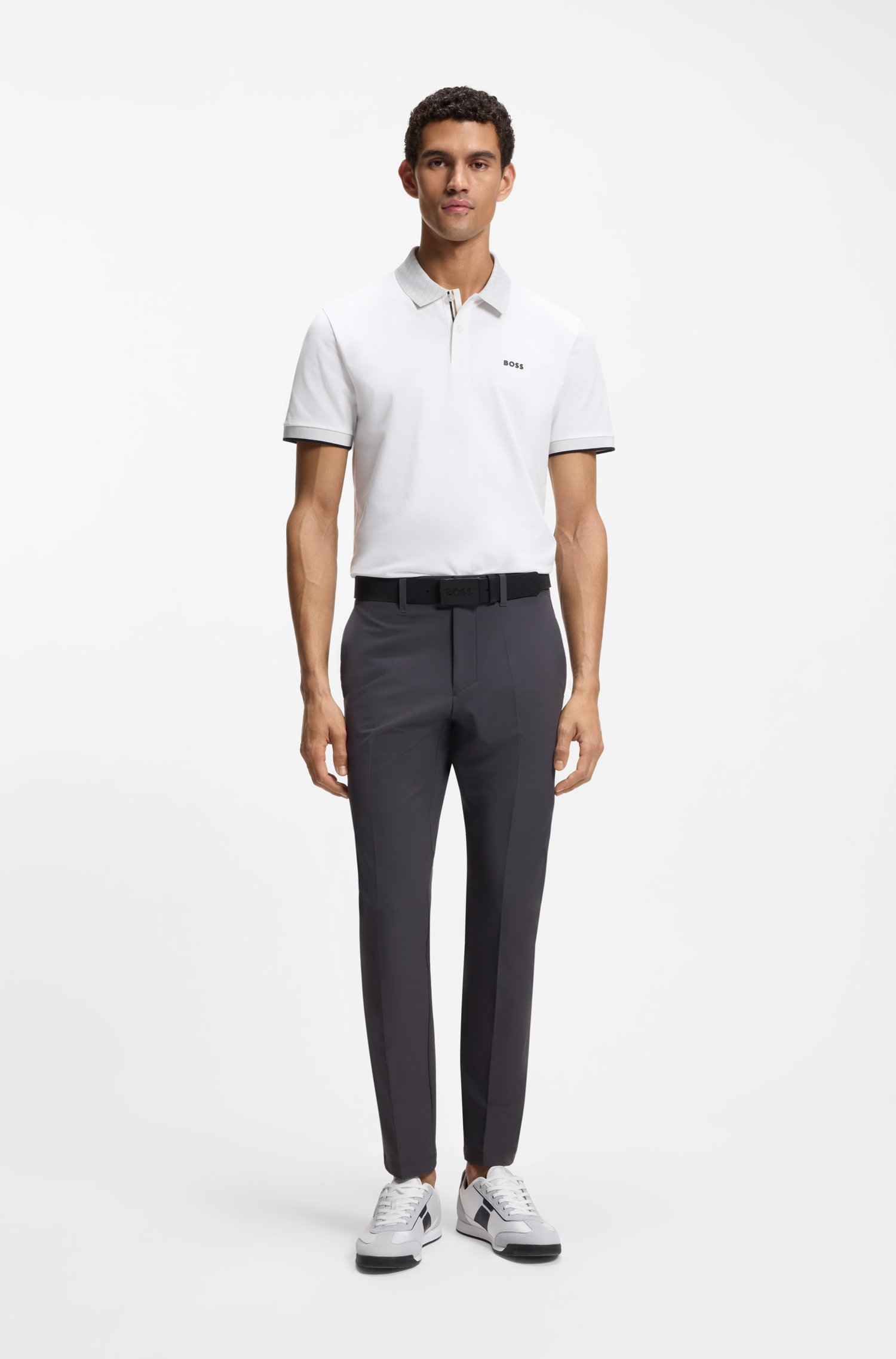 Boss Paddy polo shirt in stretch cotton with moisture management pikéer herr – bild 2