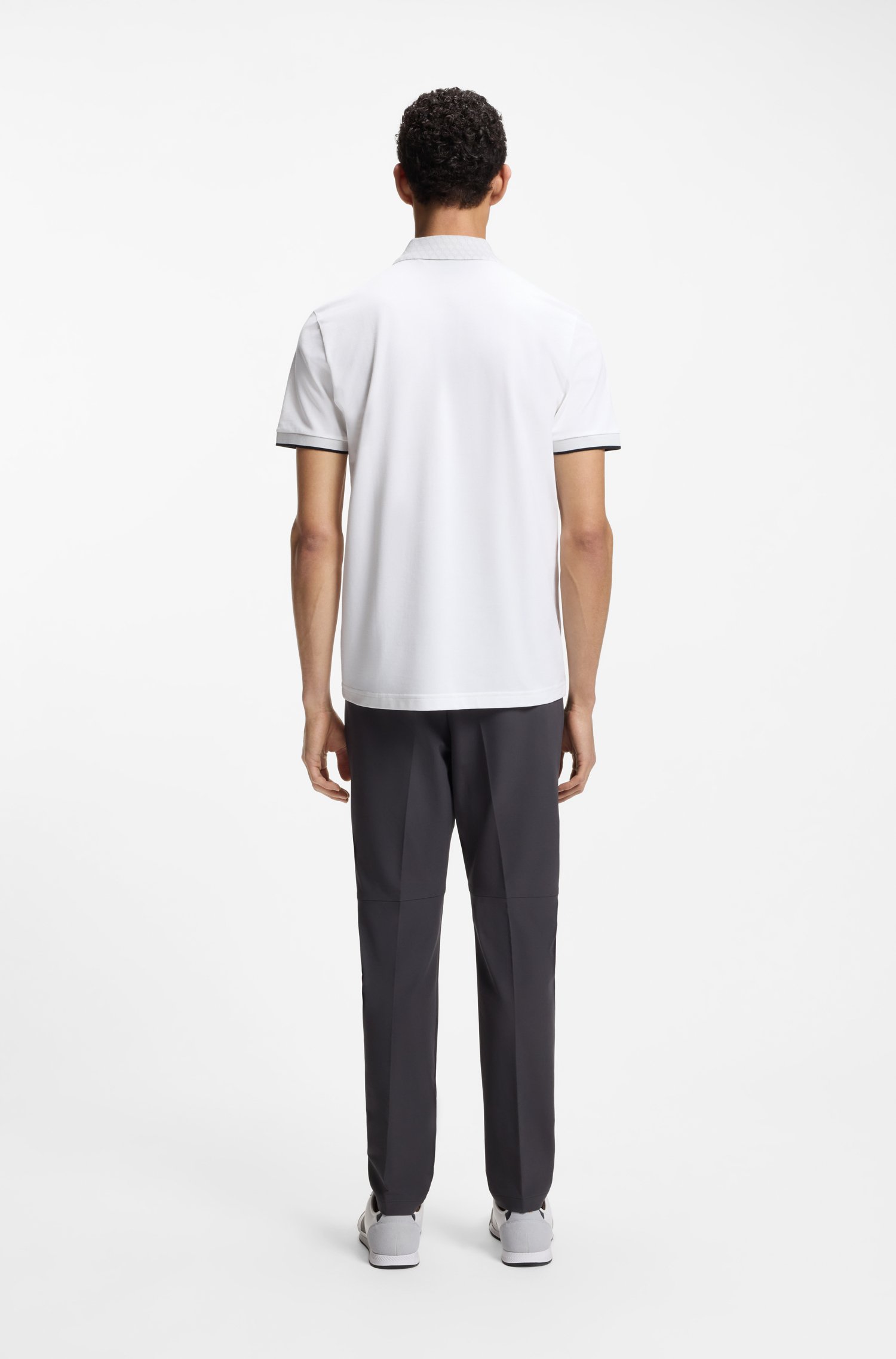 Boss Paddy polo shirt in stretch cotton with moisture management pikéer herr – bild 3