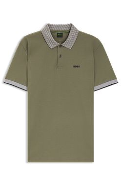 Paddy polo shirt in stretch cotton with moisture management