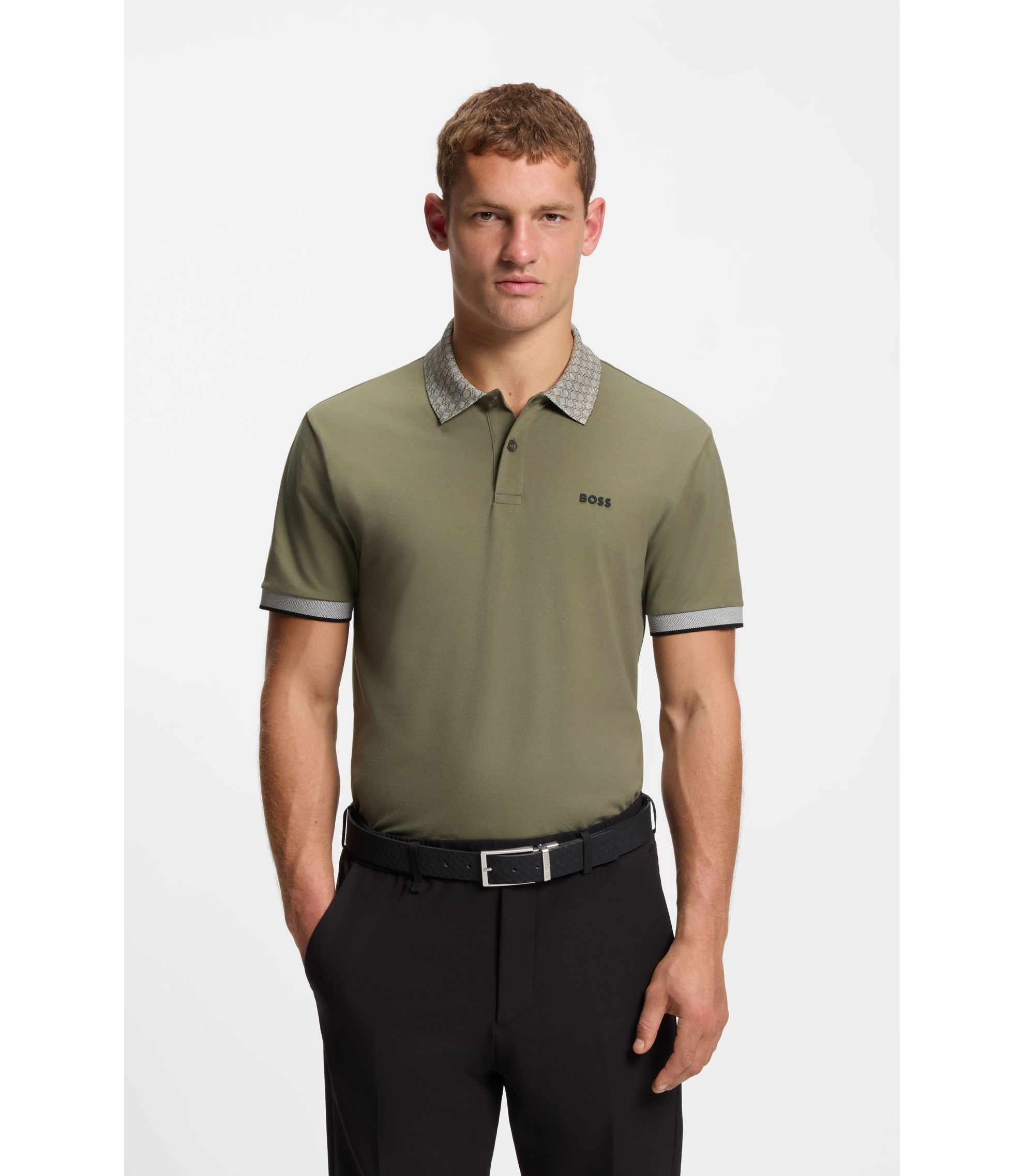 Paddy-Poloshirt aus feuchtigkeitsregulierender Stretch-Baumwolle