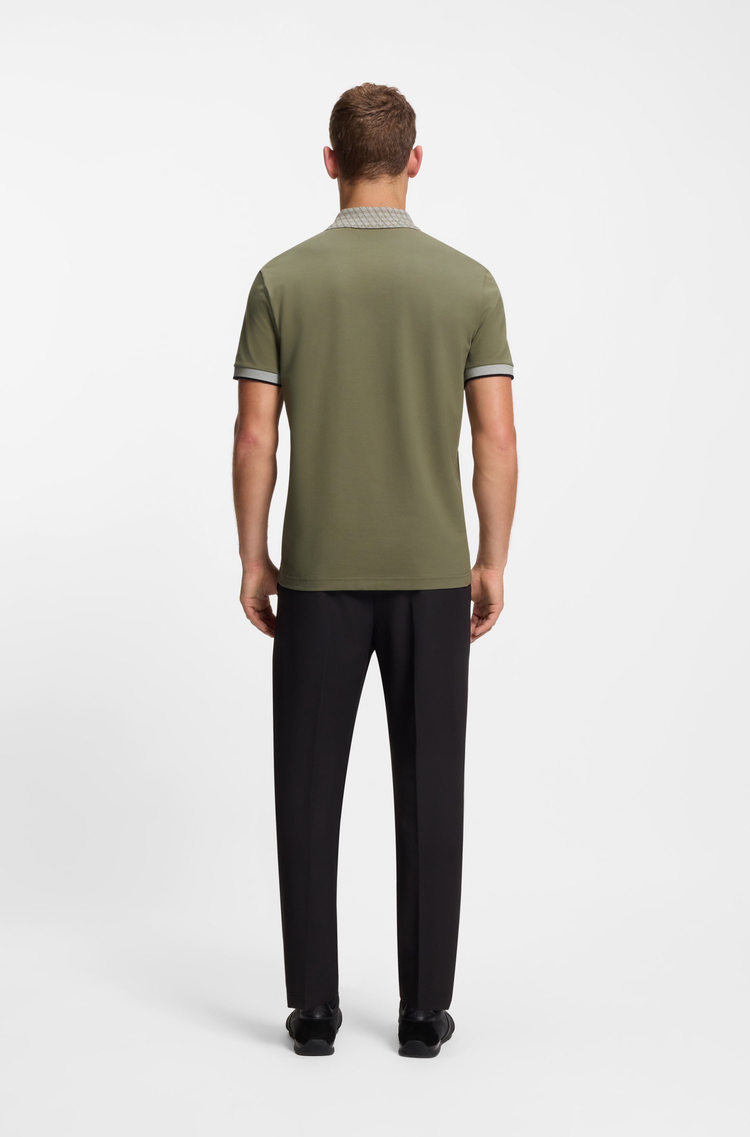Boss Paddy polo shirt in stretch cotton with moisture management pikéer herr – bild 3