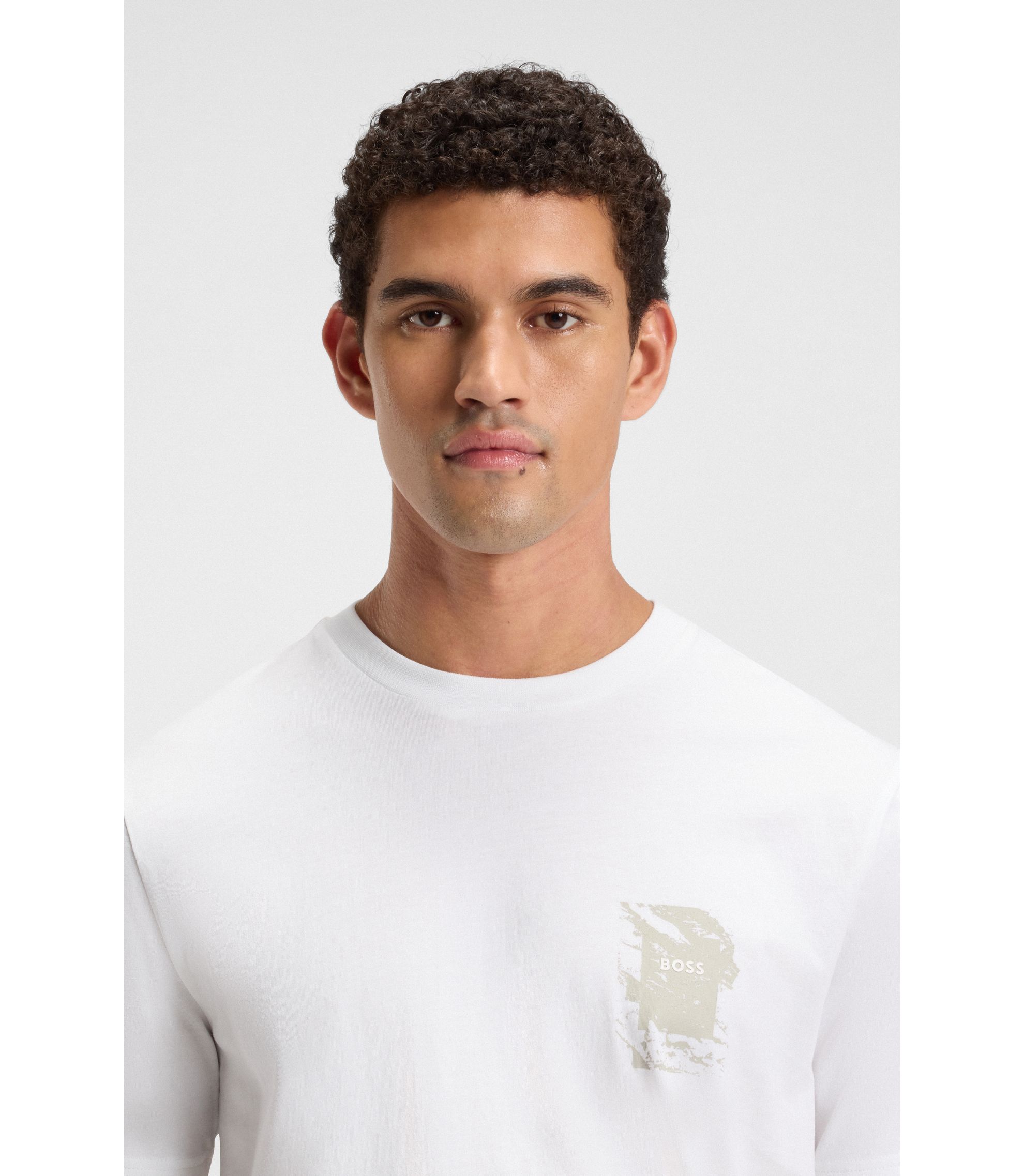 【金の字金太郎様用】BOSS ホワイト Tシャツ レギュラーフィット BOSS - レギュラーフィットTシャツ コットン プリントアート