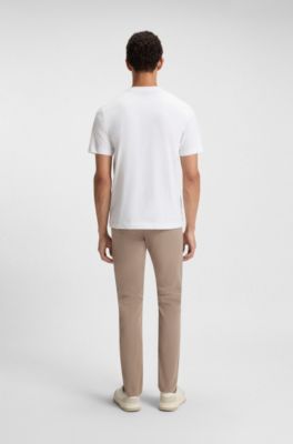 Regular-fit T-shirt in cotton with printed artwork, White