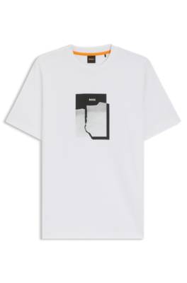 Cotton-jersey T-shirt with printed artwork 1