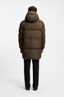 Water-repellent jacket with padding, Brown